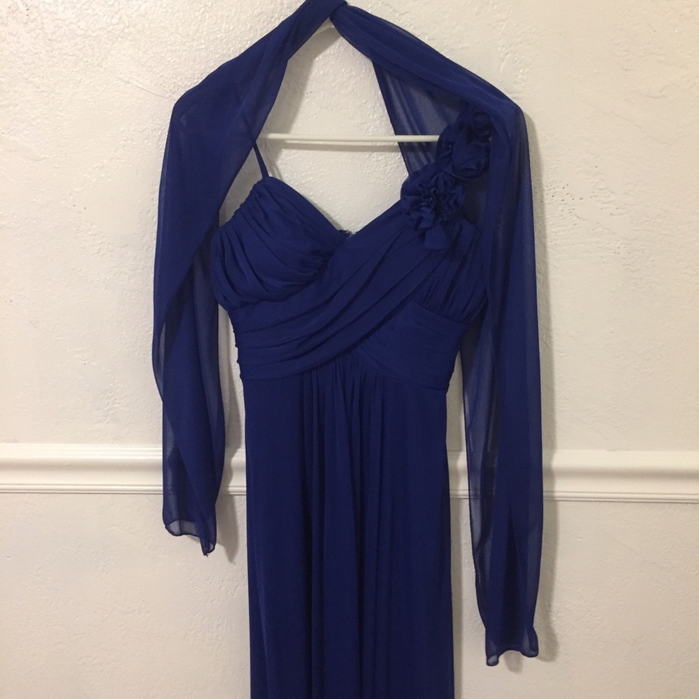 long blue dress